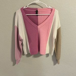 Block colored sweater